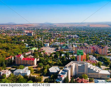 Yessentuki City Centre Aerial Panoramic View. Yessentuki Is A Spa City In Caucasian Mineral Waters R