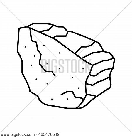 Basalt Stone Rock Line Icon Vector. Basalt Stone Rock Sign. Isolated Contour Symbol Black Illustrati