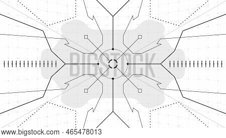 Vr Hud Technology Head Up Display Target. Digital Futuristic Virtual Reality Interface Cyberpunk Hi 