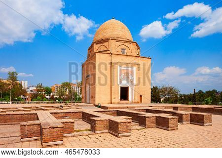 The Rukhabad Mausoleum Is A Memorial And Cult Structure Of The Xiv Century In Samarkand City, Uzbeki