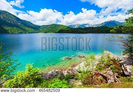 Eibsee Lake Near Garmisch-partenkirchen Town In Bavaria, Germany