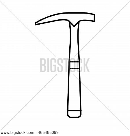 Prospectors Hammer Tool Line Icon Vector. Prospectors Hammer Tool Sign. Isolated Contour Symbol Blac