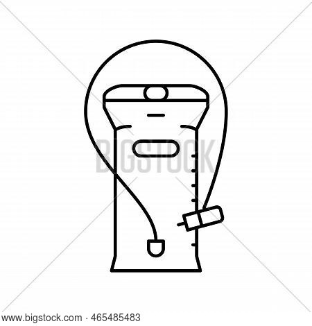 Hydration System Motorcycle Accessory Line Icon Vector. Hydration System Motorcycle Accessory Sign. 