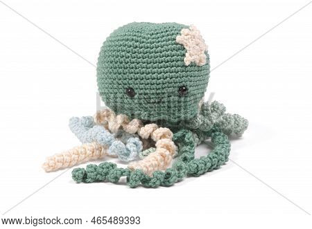 Crochet Squid Or Octopus, Isolated