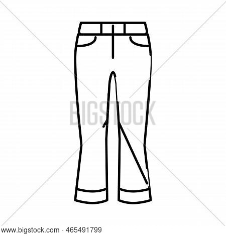 Bootcut Pants Clothes Line Icon Vector. Bootcut Pants Clothes Sign. Isolated Contour Symbol Black Il