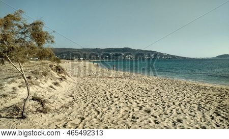 Loneley Beach Paros Greece Mediteranean Island Aegean