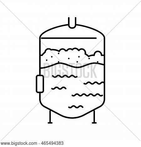 Fermentation Beer Production Line Icon Vector. Fermentation Beer Production Sign. Isolated Contour S
