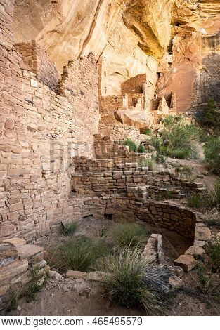 The Birds Nest Sits High Over Square House Tower In Mesa Verde