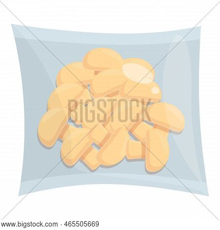 Nuts Pack Icon Cartoon Vector. Vacuum Bag. Snack Storage