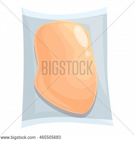 Raw Meat Icon Cartoon Vector. Vacuum Bag. Snack Storage