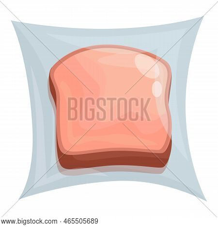 Pork Meat Bag Icon Cartoon Vector. Food Pack. Frozen Product
