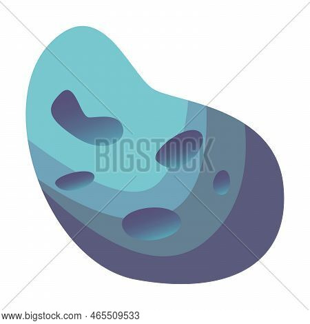 Meteorite, Meteoroid, Comet, Space Stone Vector Illustration. Colorful Asteroid. Space, Planet, Crat