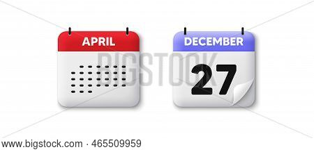 Calendar Date 3d Icon. 27th Day Of The Month Icon. Event Schedule Date. Meeting Appointment Time. Ag