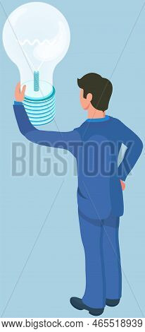 Businessman Developing New Idea, Successful Novation Technology. Business Startup And Entrepreneursh