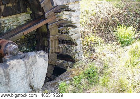 Farmhouse With Lots Of Wood And Stone In Detail