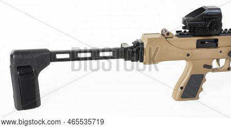 Folding Pistol Brace On The Machine Pistol.