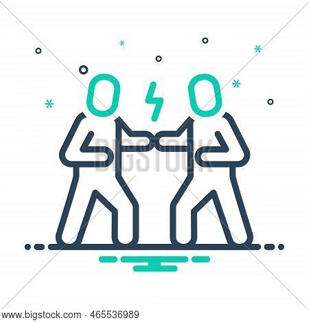 Mix Icon For Enemy Foe Antagonist Adversary Agent Competitor Rival Aggression Conflict