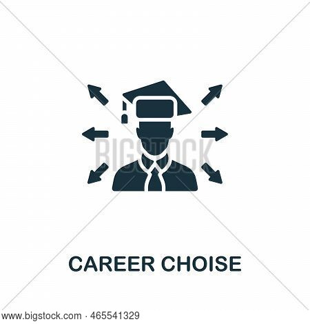 Career Choise Icon. Monochrome Simple Human Productivity Icon For Templates, Web Design And Infograp