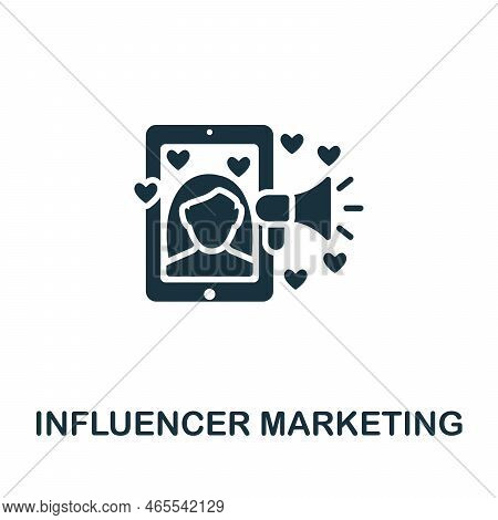 Influencer Marketing Icon. Monochrome Simple Marketing Strategy Icon For Templates, Web Design And I