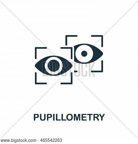 Pupillometry Icon. Monochrome Simple Neuromarketing Icon For Templates, Web Design And Infographics