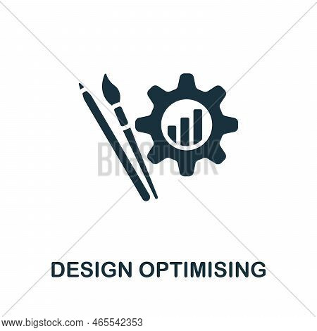 Design Optimising Icon. Monochrome Simple Neuromarketing Icon For Templates, Web Design And Infograp