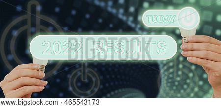 Inspiration Showing Sign 2022 Results. Internet Concept Any Outcome Of An Action Or Event That Happe