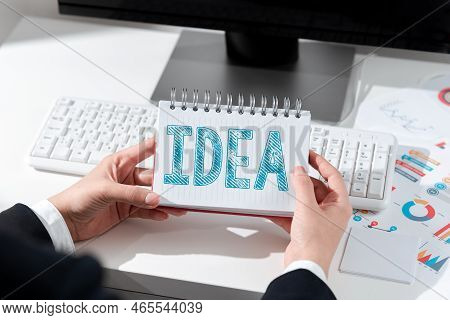 Text Sign Showing Idea. Conceptual Photo Impression That Tries To Portray The Overarching Scope Or O