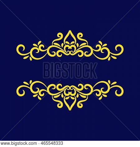 Luxury Gold Vintage Title Royal Frame For Wedding Invitation Card Design