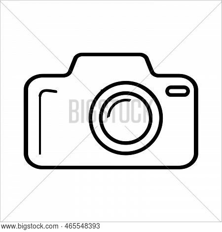 Photo Camera Icons Set. Photography Symbol. Photographing Sign. Isolated Raster Illustration On Whit