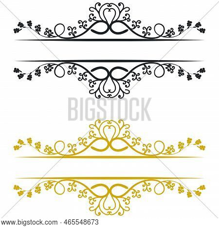 Luxury Gold Vintage Title Royal Frame For Wedding Invitation Card Design