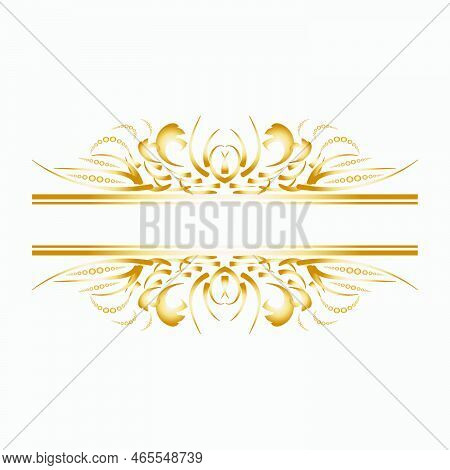 Luxury Gold Vintage Royal Title Frame Png Transparent Background For Wedding Invitation