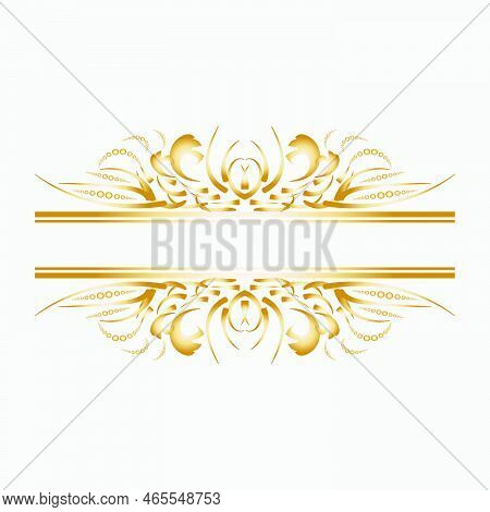 Luxury Gold Vintage Title Royal Frame For Wedding Invitation Card Design