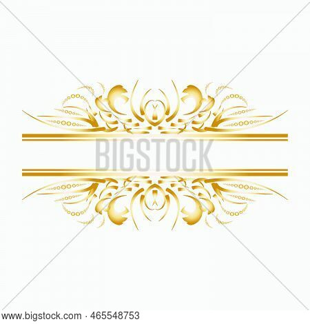 Luxury Gold Vintage Title Royal Frame For Wedding Invitation Card Design