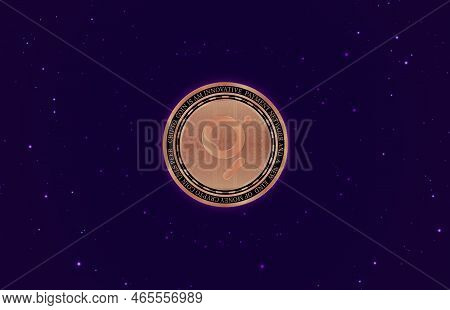 The Graph-grt Virtual Currency Images. 3d Illustrations.