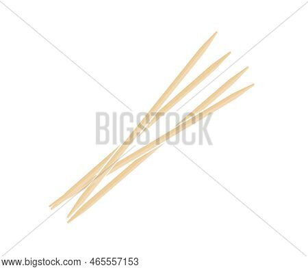 Wooden Toothpicks Logo Design. Hygiene Concept Icon. The Concept Of Dental Health And Cleaning. Toot