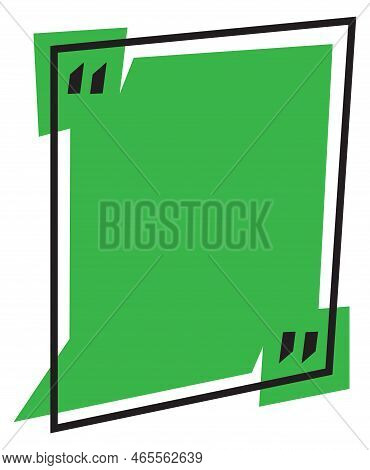 Citation Box Frame. Empty Text Cloud Template