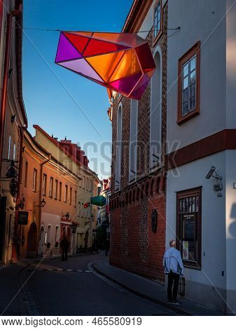 Vilnius, Lithuania - September 26, 2022: A Historical Street, Which Was A Part Of Jewish Ghetto Duri