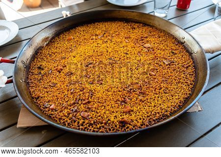 Seafood Paella. Arroz A Banda Is A Traditional Spanish Food