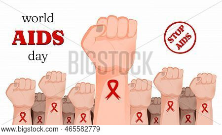 World Aids Day Vector Illustration, Aids Awareness Vector Grpahics.