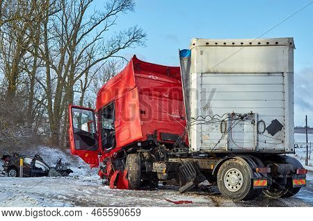 Сar Body After Accident On A Road