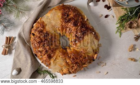 Bolo Rainha Or Queen's Cake, Made For Christmas, Carnavale Or Mardi Gras With Present Wrapping In Ba