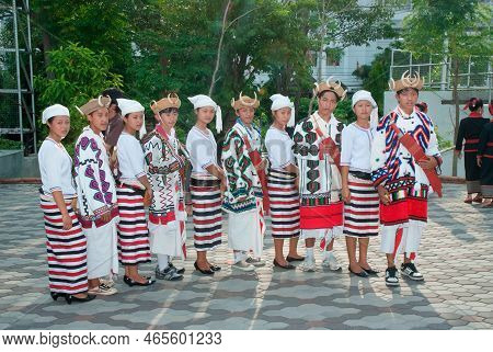 Bangkok, Thailand, January 5, 2010. Unidentified Ethnic Kachin Or Jingpo Male In Traditional Attire 