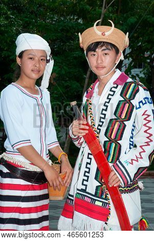Bangkok, Thailand - January 5, 2010: Unidentified Ethnic Kachin Or Jingpo Male In Traditional Attire
