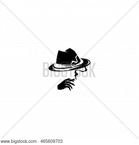 Spy Detective Logo Design Template. Py Icon. Vintage Label. Private Detective Logo. Vector Illustrat