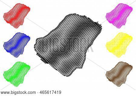 Stromboli Island (sicily, Italian Republic, Italy) Map Vector Illustration, Scribble Sketch Mount St