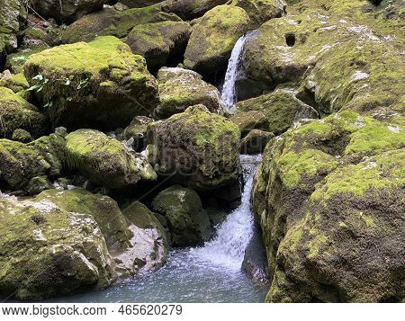 Waterfalls On The Curak Stream In The Significant Landscape Green Whirpool - Croatia (vodopadi Na Po