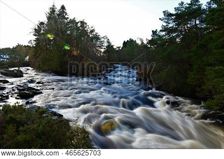 A View Of The Impressive Falls Of Dochart At Killin In The Scottish Highlands