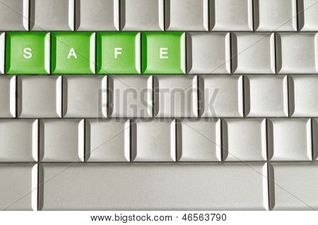 Металлическая клавиатура с слово Сейф