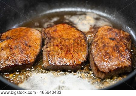 Pan Roasted Steak With Fresh Wild Mushrooms