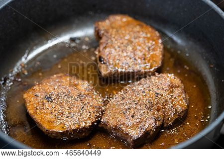 Pan Roasted Steak With Fresh Wild Mushrooms